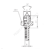 Фитинг JIC наружная резьба конус 74° - ISO 8434-2 (SAE J514)