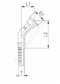 SF 3000 Фланец SAE код 61 угол 45°